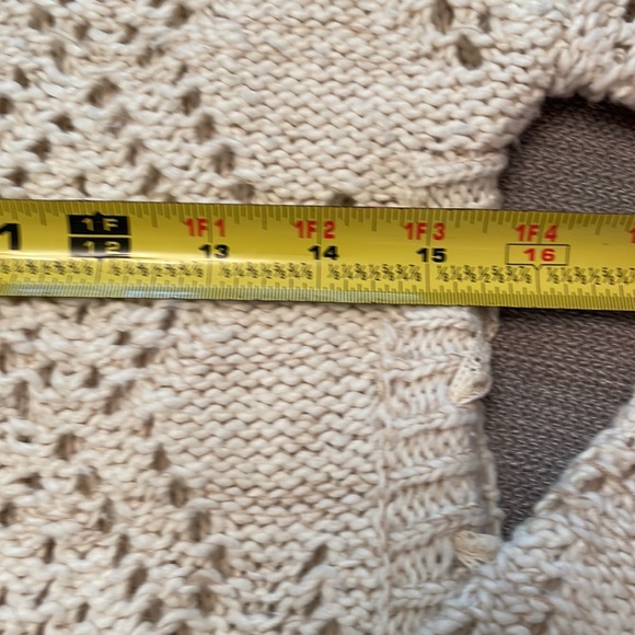 NWOT, American Rag Crochet Sweater Top with Tie Sides & Curved Hems - Picture 8 of 12